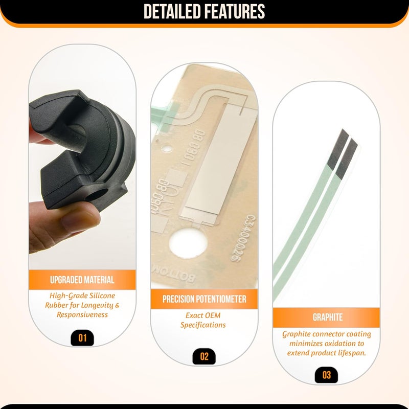 Leconova FD-8 Hi-Hat Pedal Repair Kit - Rubber & Sensor Replacement Parts Compatible with ROLAND FD-8 Drum Controller - Image 3